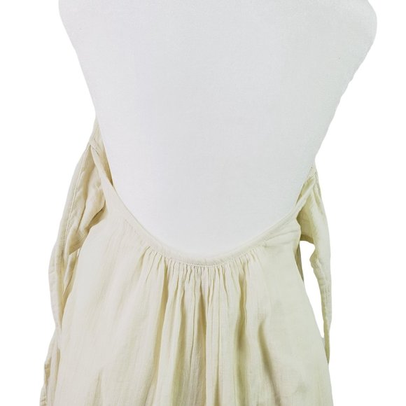 House of Harlow 1960 X Revolve Women's Cream Tencel Hi-Low Halter Dress - Picture 7 of 8
